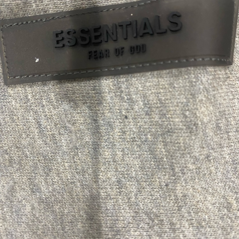 Essentials Men's Heather Gray Pullover Hoodie NWT - image 2